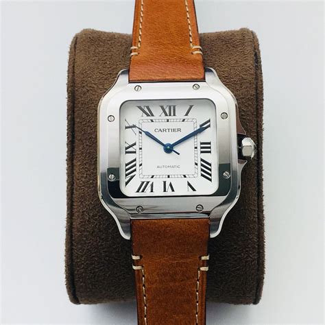 cartier mens santos leather strap|cartier santos catalogo.